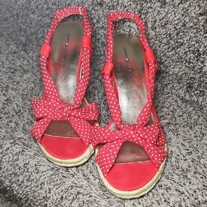 Tommy Hilfiger Red Polka Dot Women's Sandals
